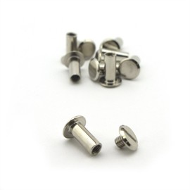 HAND ® Binding Screws SSSF11 Stylish Silver Screw In Studs 5 x 10 mm - Pack of 25 Sets