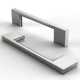 FURNIWARE Pack of 5 Furniture Handles, Cabinet Handles, Kitchen Handles, Furniture Drawer Handles, Handles for Kitchen Cabinets, Cabinets, Furniture Handles, Drawer Handles, 96 mm Hole Spacing,