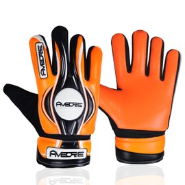 AmboreElite Performance Youth Goalkeeper Gloves | Superior Grip, Comfort, and Durability for Young Athletes (Orange, 3)