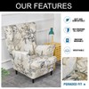 Eco-Ancheng Wingback Chair Slipcover 2 Piece Slipcovers for Wingback Chairs
