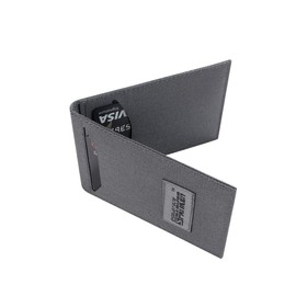 EXCELLENT ELITE SPANKER Nylon Slim Thin Bifold Front Pocket Card Holder Credit Card ID Case with 2 Card Slots(Grey)