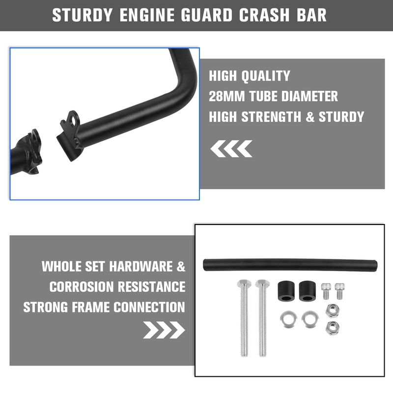 CHIFUN Engine Guard Highway Steel Crash Bars Bumper Replacement for