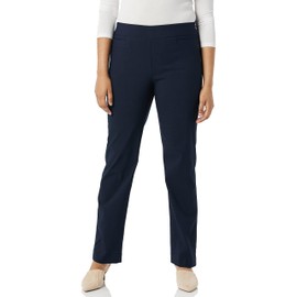 Briggs New York Women's Super Stretch Millennium Welt Pocket Pull on Career Pant, Navy, 8