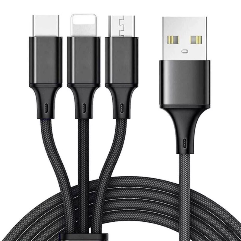 Unbranded NEW Fast USB Charging Cable Universal 3 in 1