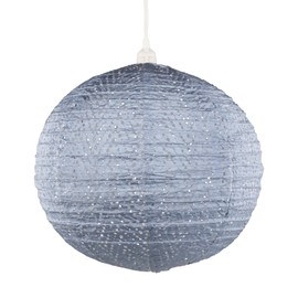 Allsop Home & Garden 32024 Soji Stella Nova Chevron Metallic Blue Indoor/Outdoor Tyvek Pendant Lamp (120V)