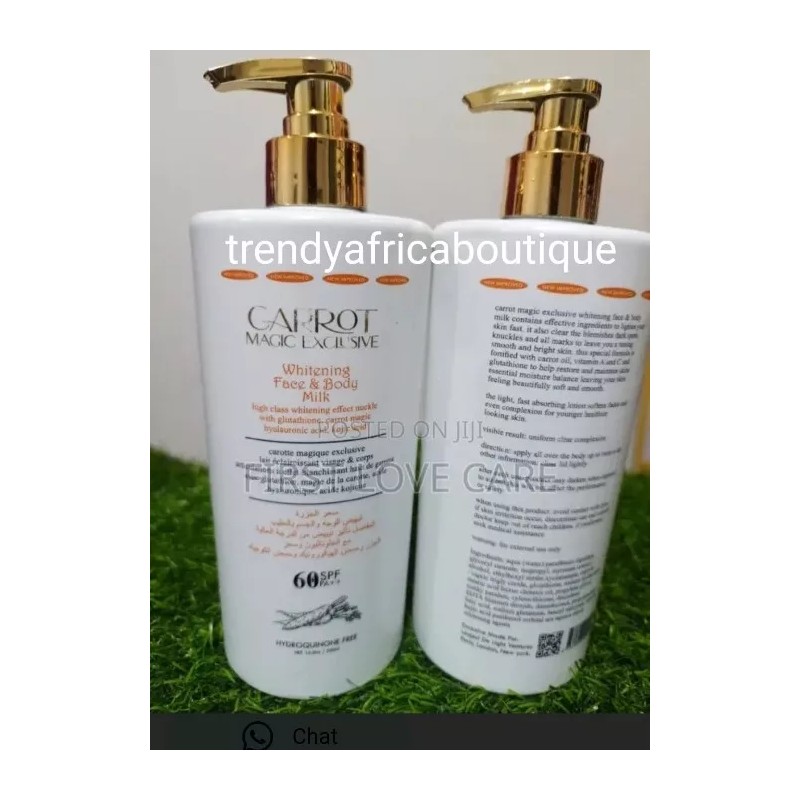 Leojeci Carrot Magic Exclusive whitening body milk with spf.60. 👌