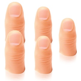 Magic Thumb Trick Tool Thumb Tip Finger Set of 5 Circle Stage Show Props Funny Party Event Set of 5 Magic Trick Finger Fake Soft Thumb Finger Cutting Real
