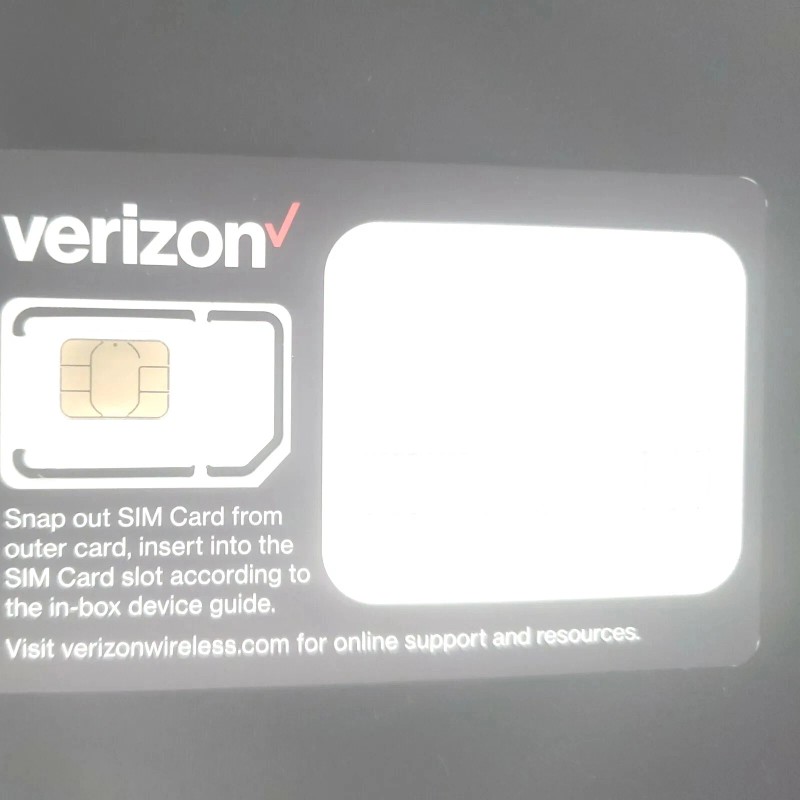Verizon Wireless 5G SIM Card 3 Sizes 3-in-1 Nano/Micro/Standard NEW