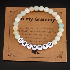 AHAETH Grammy Gift for Grandma from Granddaughter Bracelet Women Birthday First Time Grammy Bracelet