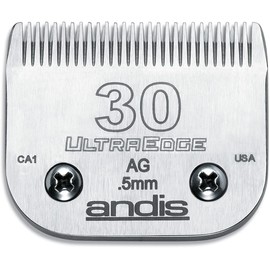 Andis Carbon-Infused Steel UltraEdge Dog Clipper Blade, Size-30, 1/50-Inch Cut Length (64075)