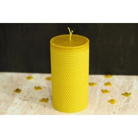 Cirio de cera de abeja, cirio de miel, cirio para rituales de la abundancia. Vela grande de cera de abeja. 18cm de alto x 9cm de ancho.