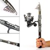 Sougayilang Fishing Rod Combos with Telescopic Fishing Pole Spinning Reels