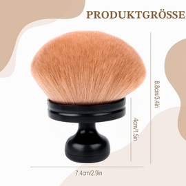 Self-Tanning Brush, Makeup Brush, Wide Foundation Brush, Oval Face Brush, Portable Soft Self-Browing Powder Brush for Blush, Evenly, Applying Powder, Synthetic Bristles
