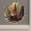 Parent and Child Gnome Reading - Wall Hole 3D Wall