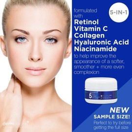 Dermedicine 5 in 1 Retinol, Vitamin C, Collagen, Hyaluronic Acid, Niacinamide | Potent Fa...