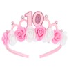 YARIEW 10th Birthday Decorations for Girls, 10th Birthday Headband, Pink