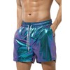 Arjen Kroos Men's Metallic Shiny Shorts Sexy Sparkly Rave Hot