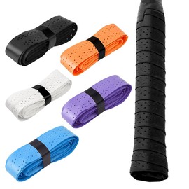 LICQIC 5 Pcs PU Replacement Racket Grip, Racquet Tape for Babolat Tennis Racket Grip, Tennis Overgrip, Padel Racket Grip, Badminton Racket Grip