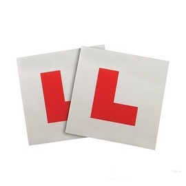 MAGNETIC L PLATES LEARNER CAR WEATHERPROOF 2PCE DRIVER VEHICLE P26