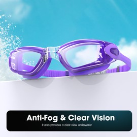 Braylin Swim Goggles, 2-Pack Swimming Goggles, Anti Fog, No Leaking For Adult Women Men Youth