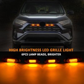 LED Grille Lights Compatible with Toyota RAV4 2019 2020 2021 2022 2023 2024 Front Grille Lights for Rav4 Accessories Hybird LE XLE SE XSE Limited (White)