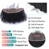 4B 4C Afro Kinky Curly Transparent Lace Frontal Closure Human