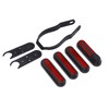 Scooter Wheel Hubs Cover Set Reflective Stickers Decorative Front Rear