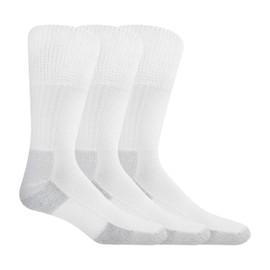 Dr. Scholl's Mens Advanced Relief Blisterguard - 2 & 3 Pair Packs Non-binding Cushioned Moisture Management Sock, White, 7-12 US