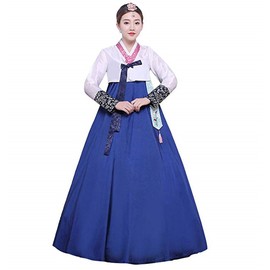 [Manufacturer] Korean Folk Costume, Hanbok Kaemai School Dress (Blue, M)