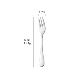 SUNSENGEUR Tea Forks, Stainless Steel Set of 12, Kitchen Accessory Wedding Party for Salad, Appetizer, Fruit Oxford -5.5 inches