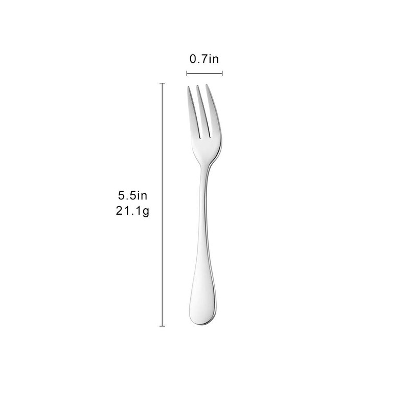 SUNSENGEUR Tea Forks, Stainless Steel Set of 12, Kitchen Accessory