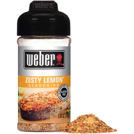 Weber Zesty Lemon Seasoning, 5 Ounce Shaker (Pack of 6)