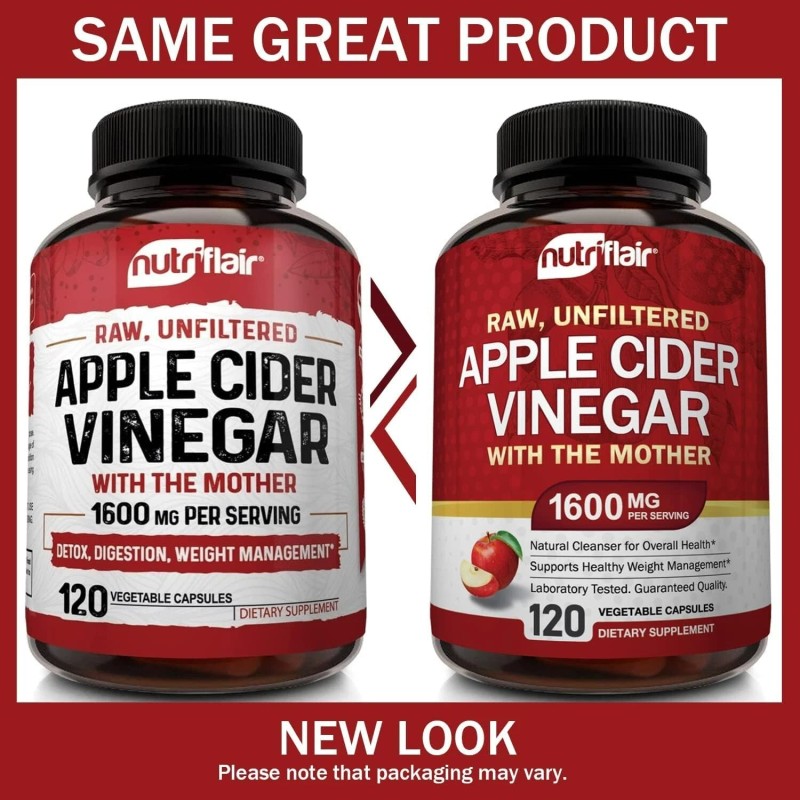NutriFlair Apple Cider Vinegar Capsules with The Mother - 120