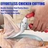 GladJoJoY Heavy Duty Poultry Shears – Effortless Chicken Cutting, Bone