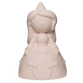 Baker Ross AW473 Princess Piggy Banks-Pack of 2, Ceramic Coin Tin for Kids to Paint and Display,5.1 x 2.9 inches