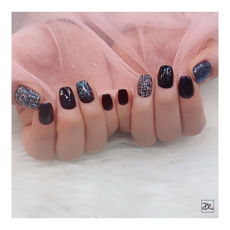 [Handmade nail tip] Real sweater tweed check nail / [수제네일팁]