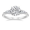 EAMTI 2CT 925 Sterling Silver Engagement Rings for Women Round