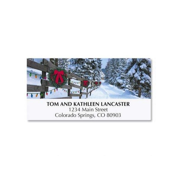 Forest Lane Personalized Christmas Address Labels - Set of 48,