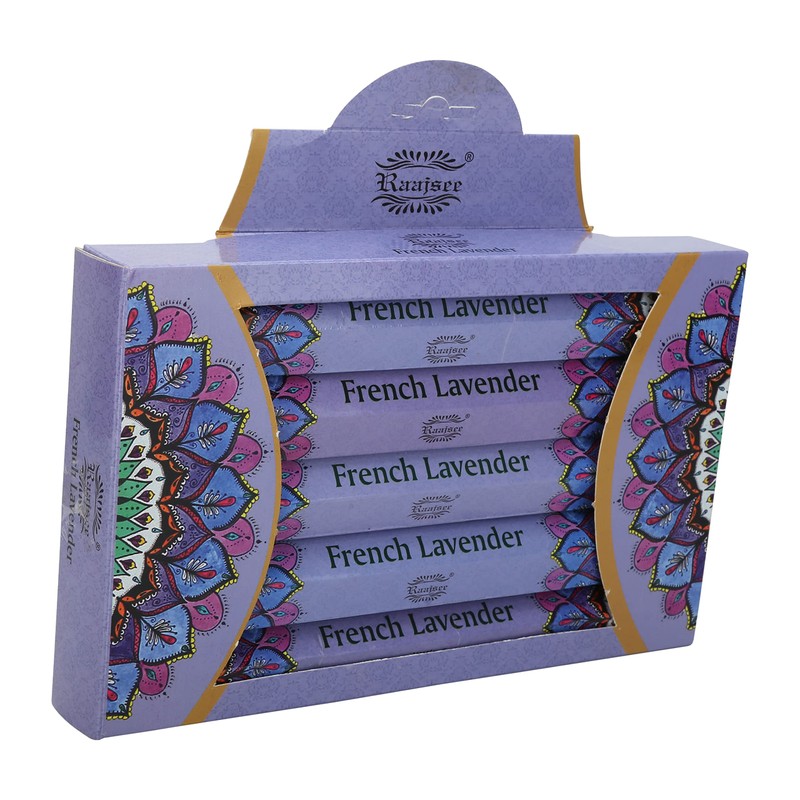Raajsee Lavender Incense Sticks 15 Sticks x 5 Pack -100%