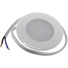 ChiliTec LED Recessed Stair Light 230 V Step Light for Flush-Mounted Sockets 2 Watt 230 Lumen Light for 60 mm Flush-Mounted Sockets Step Lighting Screwless Installation Warm White