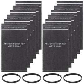 Shop Vac Filter Bags for Craftsman 2 to 2.5 Gallon Wet/Dry Vacuums and Powerhead Bucket Vac - Part# 38737 9-38737 CMXZVBE38737 (12 Vacuum Filter Bags and 4 Retaining Bands)