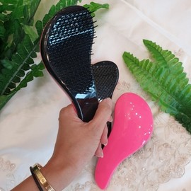 Anti-static Pink Curved Hair Brush Hair Accessories 2ea