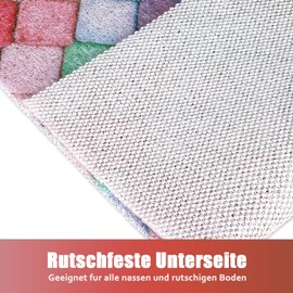 Non-Slip Shower Mat, 40 x 60 cm: Soft Comfort Non-Slip Shower Mat with Drainage Holes, PVC Loofah Massage Bath Mat, Shower Tray Mat, Non-Slip for Seniors and Children