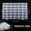 TIMESETL 2 x 36 Compartment Removable Clear Plastic Storage Boxes