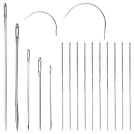 Snag Nab It Tool, 10 Pcs Snag Repair Needles + 7 Pcs Heavy Duty Household Hand Needles, Repair Woven and Knits Tool for Leather Craft Sewing and Stitching Woven Cloth Garments Drapes