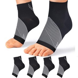 H HOME-MART 2 Pair Plantar Fasciitis Socks with Arch Support, Foot Care Ankle Brace Compression Sleeve, Eases Swelling & Heel Spurs, Ankle Brace Support, Increases Circulation (2 Pair,L(EU 41-42))