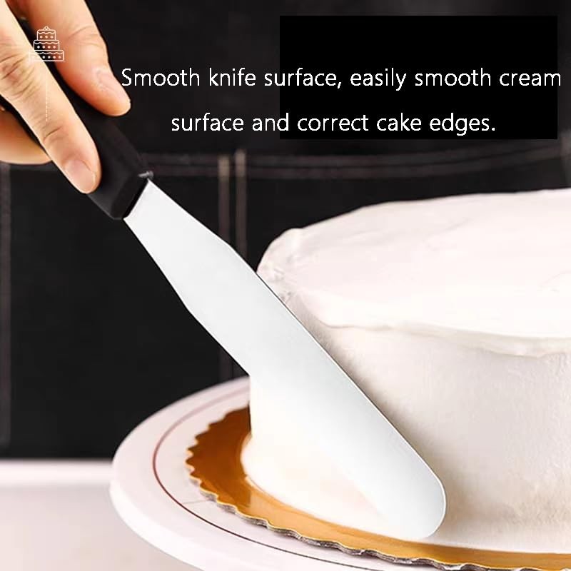 Kitchen Spatulas Set, Silicone and Stainless Steel (Straight, 10-Inch Blade)