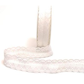 Ribbon Lace Heart 20 m x 25 mm White Heart Lace Decorative Ribbon Decorative Lace