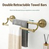 Adjustable Double Towel Bar, Antique Brass Wall Mount Towel Rack