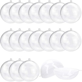 BetterJonny 20pcs Ornaments Balls 8cm Hollow Fillable Ball Ornaments Clear Ball Christmas Ornament DIY Decoration Party Gift Ball
